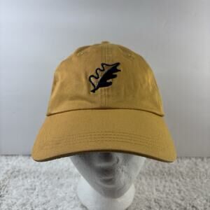 Vintage Ahead golf hat "World's Longest Course" yellow with blue logo, cotton